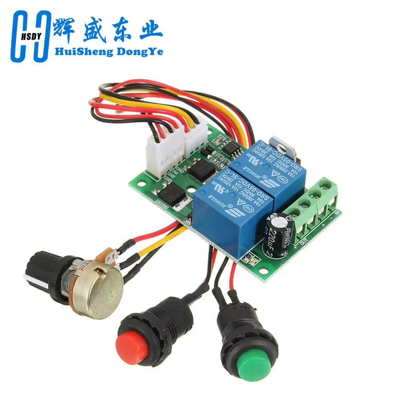 HUISHENGYUFA DC-Motordrehzahlregler PWM-Controller mit Vorwärts- und Rückwärtsschalter für 6 V 12 V 24 V in Multicolour - Bild 2