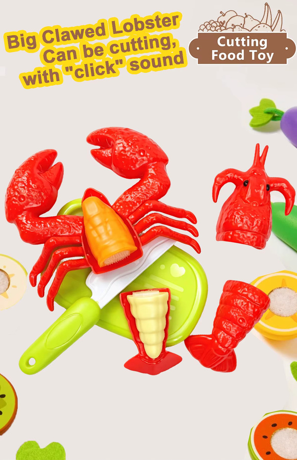 GONZI Küchenspielzeug-Set Meerestiere, Obst-Schneidespielzeug, Bunt - Bild 2