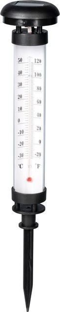 Genialo LED-Solar-Thermometer in Schwarz oder Weiß - Bild 1