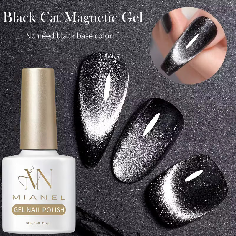 MIANEL Nagellack, Schwarz, Schimmernd, 10 ml - Bild 3