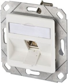 BTR NETCOM Anschlussdose Cat.6A mit 1xRJ45 Ethernet LAN in Weiß - Bild 1