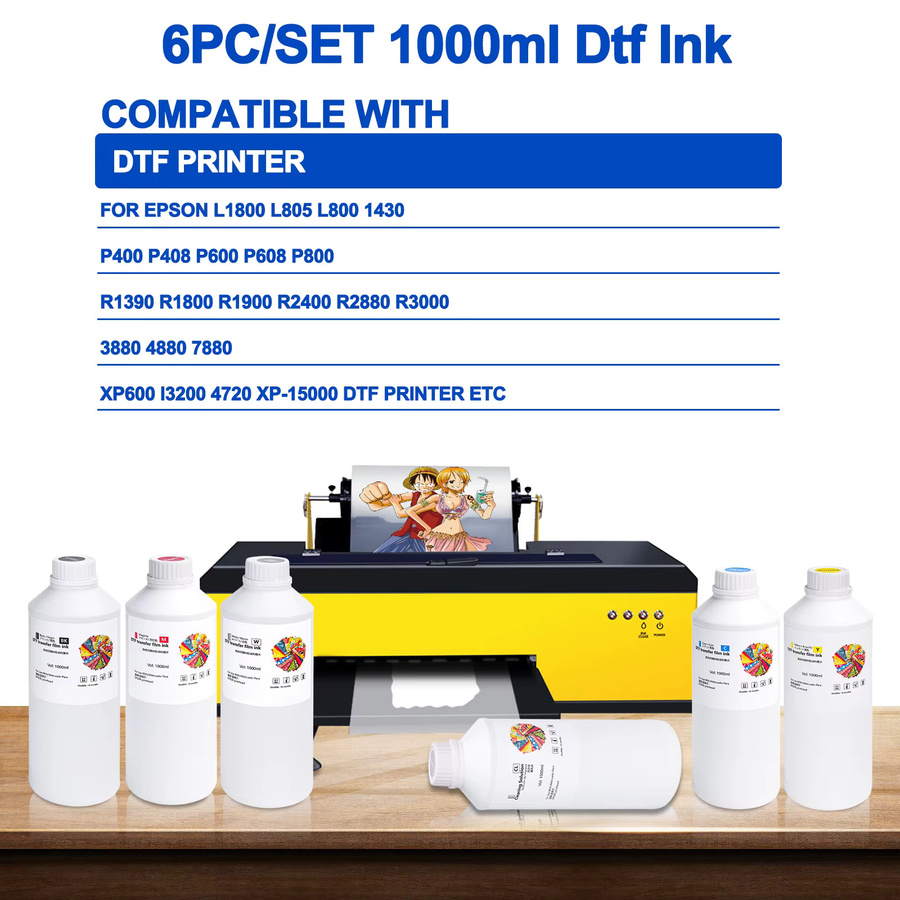 DTF Direct-To-Film-Transfer-Tinte für Epson DX5 DX7 4720 XP600 Druckköpfe, Füllmenge: 1000 ml - Bild 2