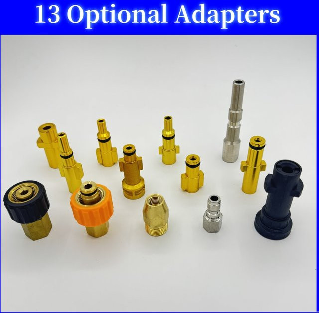 Metall-Adapter für Hochdruckreinigungspistolen und Schneeschaumlanzen in Gold, kompatibel mit Kärcher, Nilfisk und Huter - Bild 1