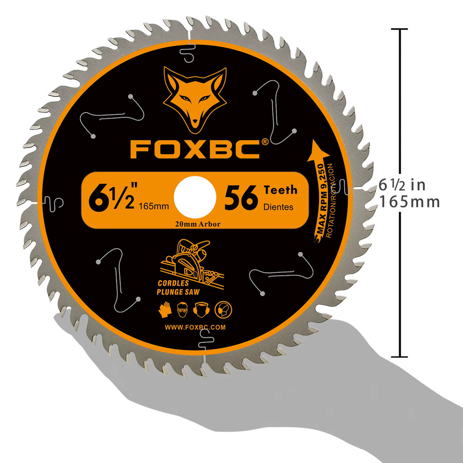 FOXBC Hartmetall-Sägeblatt 165 mm mit 20 mm Bohrung als Ersatz für Makita B-07353 und B-5734 - Bild 2
