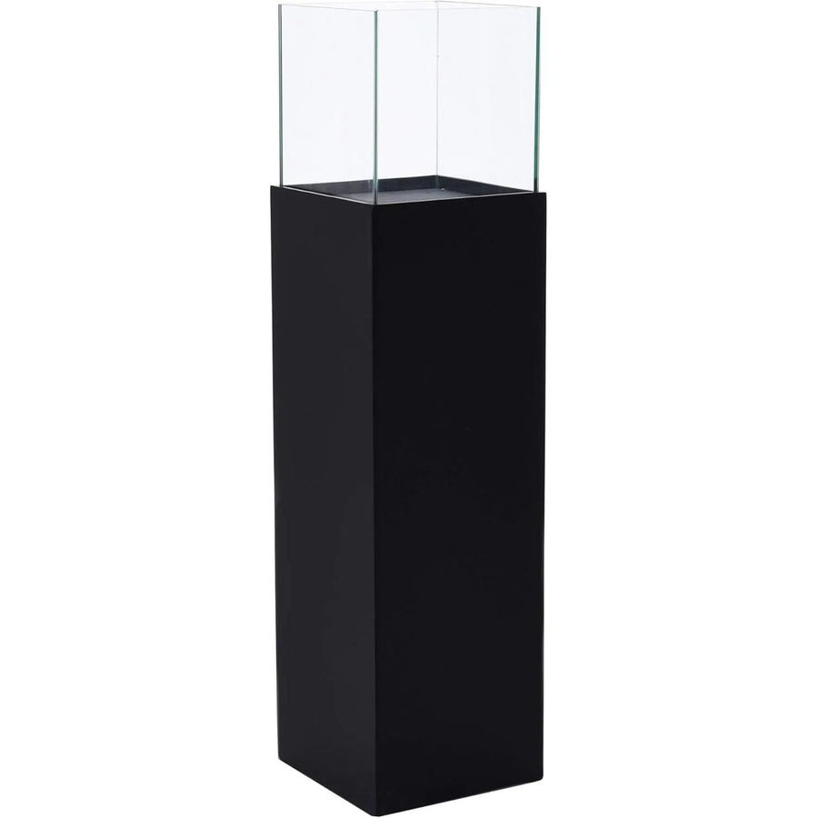 Vivanno Windlichtsäule Candela in Schwarz aus Metall und Glas, B/T/H: 25 x 25 x 100 cm - Bild 2
