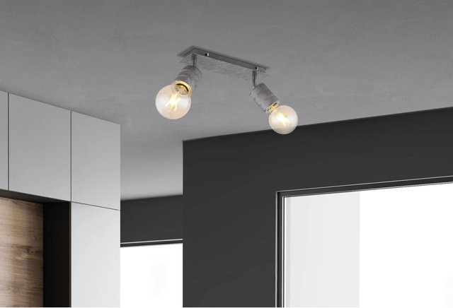 Globo Strahler Freddy 2-flammig Silber B/T/H: 31,0 x 10,0 x 16,0 cm - Bild 1