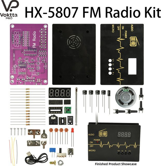 RDA5807M FM-Radio-Bausatz DIY Lötset mit Micro-USB und Frequenzbereich 87-108MHz von Voktta - Bild 1