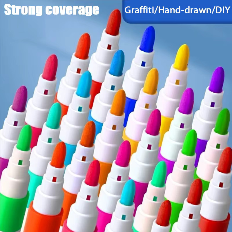 Acryl-Pinsel-Marker-Set mit flüssiger Tinte und tragbarem Etui in Multicolour für Kunst und DIY-Projekte - Bild 4