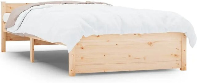 vidaXL Massivholzbett aus Kiefernholz in Braun, B/T/H: 90 x 200 cm - Bild 1