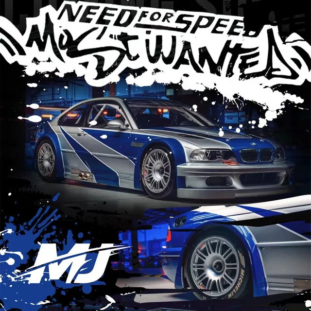 Bburago Need for Speed M3 E46, Legierungsfahrzeug, 1:64, Metall - Bild 1