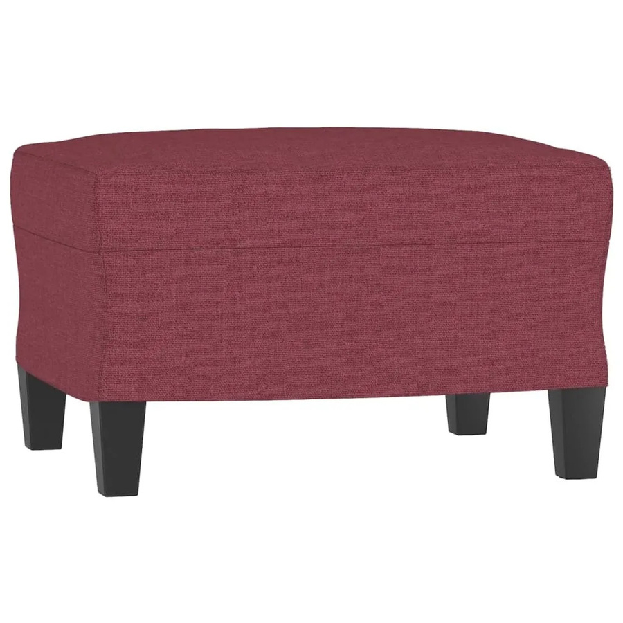 vidaXL Fußhocker in Weinrot mit Stoffbezug, B/T/H: 60 x 50 x 41 cm - Bild 2