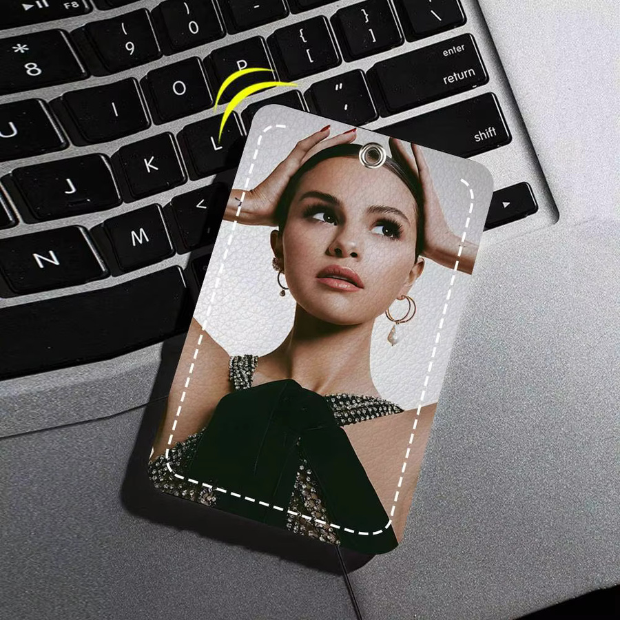 Schlüsselanhänger Leder, Kartenetui, S-Selena Gomez Sängerin - Bild 6