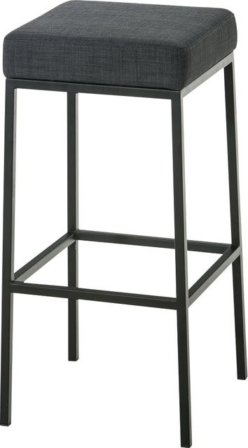 CLP Barhocker Montreal I Gepolsterter Barstuhl mit Stoffbezug in Grau und Metallgestell - Bild 1