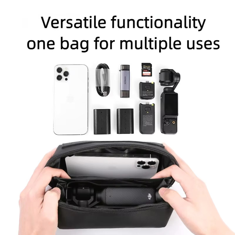 Ronkoen Multifunktionale wasserdichte Aufbewahrungstasche für DJI Pocket 3 in Schwarz - Bild 4