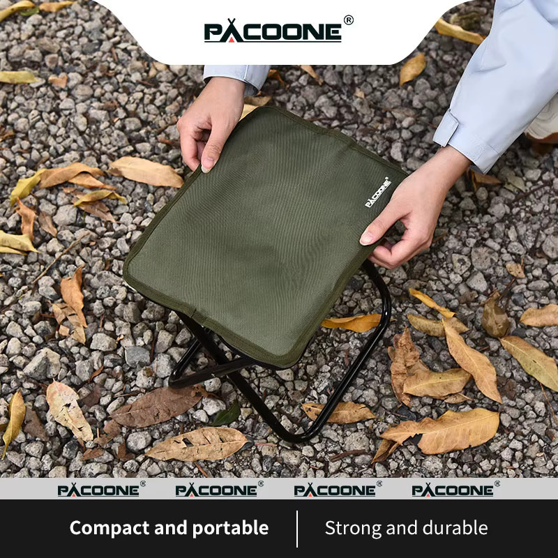 PACOONE Outdoor Camping Stuhl aus Aluminiumlegierung in Gold und Grün mit praktischer Tasche - Bild 2