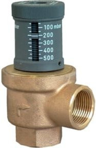 Oventrop Differenzdruck-Überströmventil DN 32, 1 1/4" IG, PN 10 aus Messing in gebürsteter Messing-Optik - Bild 1