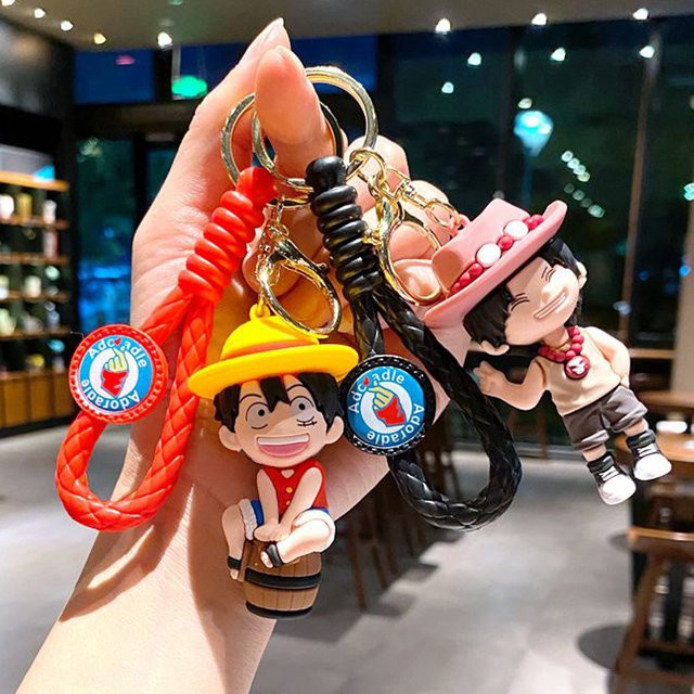 Bandai One Piece Schlüsselanhänger, 8-teiliges Set, Piraten, Kunststoff, bunt - Bild 1