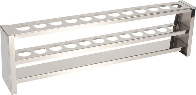 Shoemst Reagenzglasständer aus Edelstahl in Silber mit 12 Löchern für kolorimetrische Röhrchen und Zentrifugationsröhrchen - Bild 1