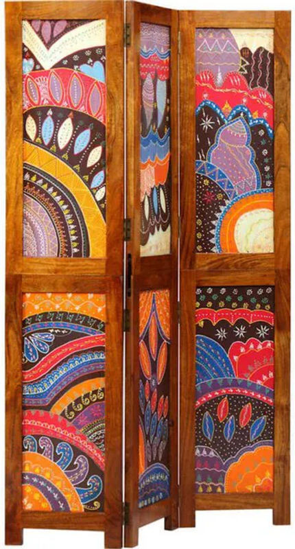 Vidaxl Raumteiler Bohemian aus Akazie Massivholz in Braun, B/H: 105 x 160 cm - Bild 1
