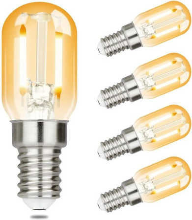 NETTLIFE LED Leuchtmittel aus Glas im 4er-Set, Retro Filament Design, E14, Transparent, Warmweiß