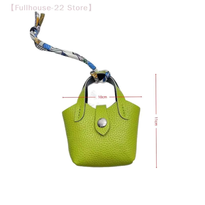 Taschenanhänger Leder, Mini-süßer Korb, Bluetooth-Kopfhörertasche - Bild 5