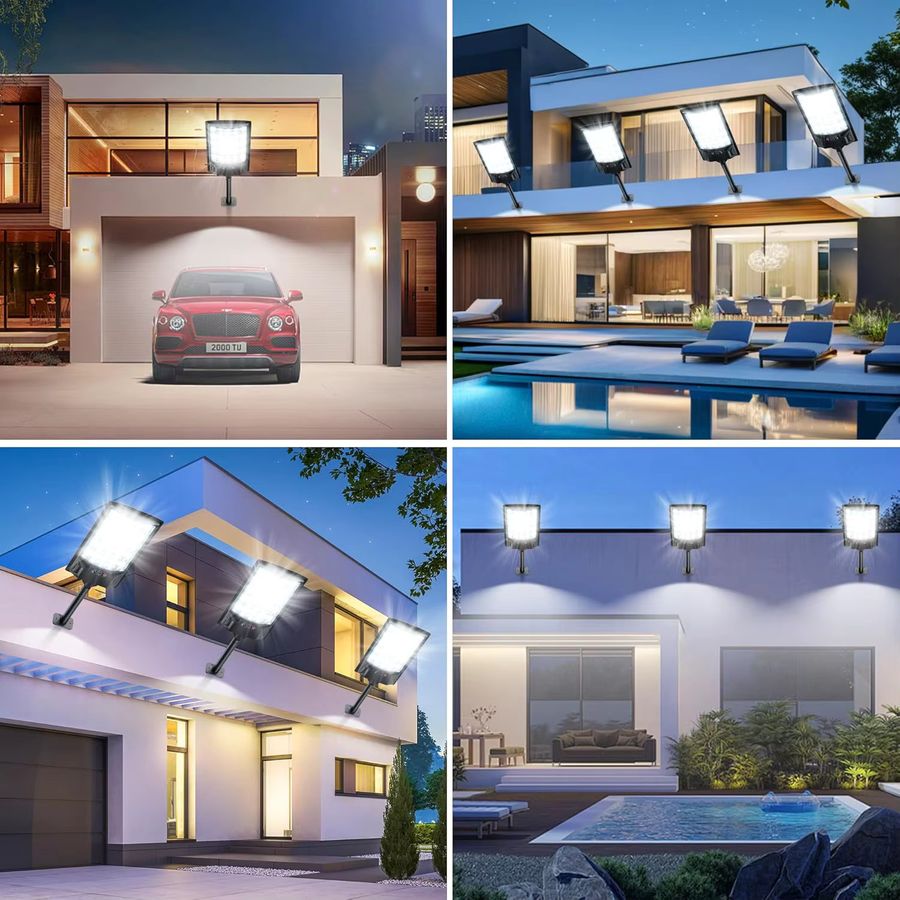 YQCHEZI Solar LED Außenstraßenlampe mit integrierter LED für kommerzielle Außenbereiche und Sicherheitsbeleuchtung - Bild 5