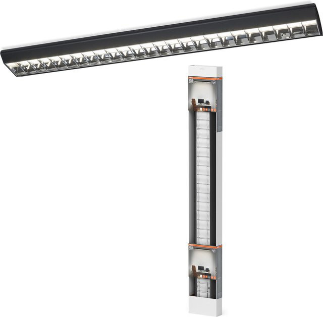Osram Office Line Grid Curve LED Büro-Deckenleuchte, Schwarz, 40W, 4000K Kaltweiß, Dimmbar, 1,2 m - Bild 1