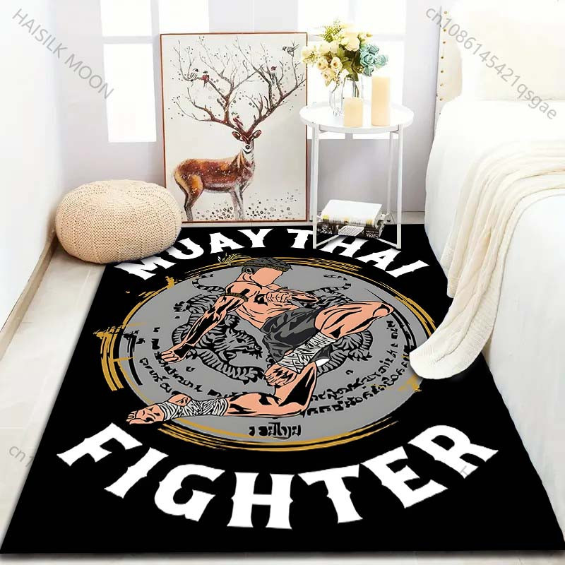 UQIDEHOME Muay Thai Print Teppich, Mehrfarbig, B/T: 60 x 40 cm - Bild 4