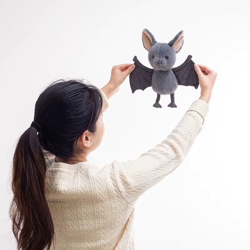 gegemuchen Kawaii Hängende Fledermaus Plüschtier, Grau, 26 cm - Bild 5