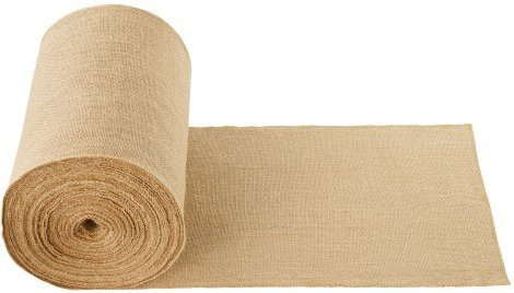 VEVOR Jute Stoffrolle Natur Burlap für Dekoration, Basteln, Hochzeiten und Garten, Breite: 35,56 cm, Länge: 45,72 m - Bild 1