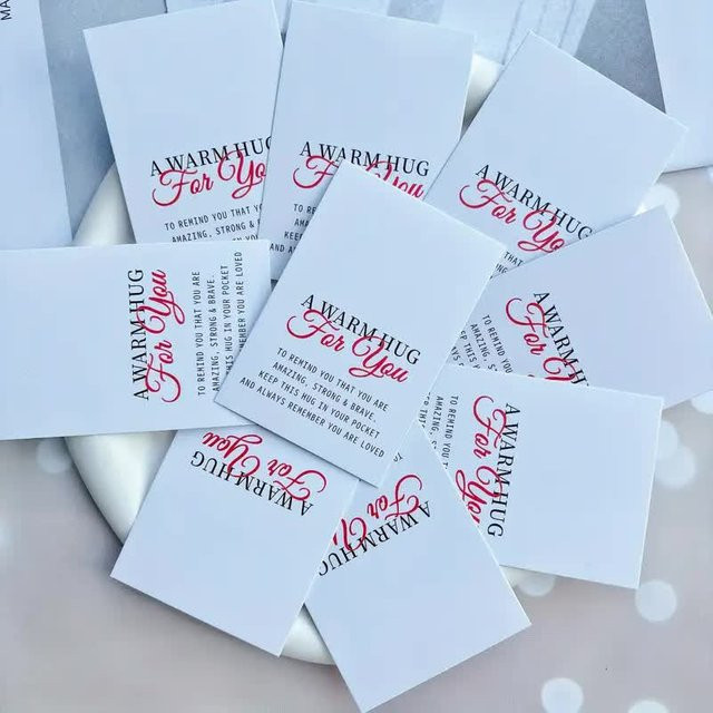 Pocket Hug Cards Mini-Weißkarten aus Papier für DIY-Grußkarten zum Valentinstag in Weiß - Bild 1