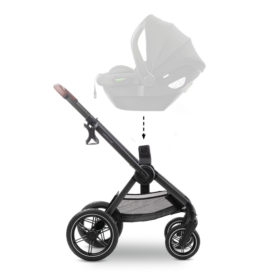 Hauck Buggy Comfort N Care 2in1 Kinderwagen in Black mit Beendecke, Babyschalenadapter, Getränkehalter und Federung - Bild 4