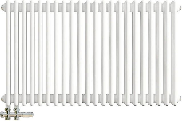 AICA Traditioneller Gusseisenstil 3 Spalten Heizkörper Weiß B: 600 mm, H: 1010 mm - Bild 1