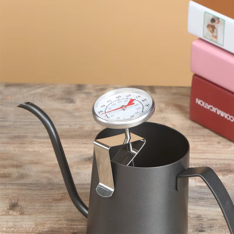 HAVMORE Zifferblatt-Thermometer aus Edelstahl in Silber für Kaffeekannen und Milchaufschäumer zur Temperaturmessung von 0 bis 100 Grad Celsius - Bild 3