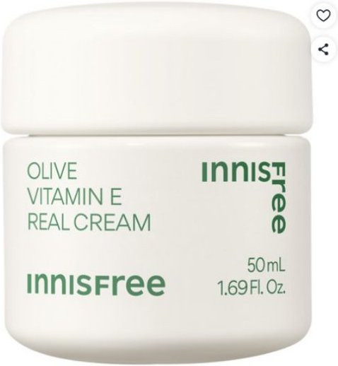 Innisfree Oliven Vitamin E Real Cream, Gesichtscreme mit Vitamin E, 50 ml - Bild 1