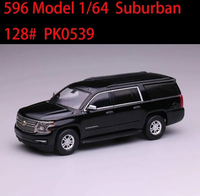 MASSDI Suburban 128 Modell im Maßstab 1:64, Metall, Schwarz - Bild 1