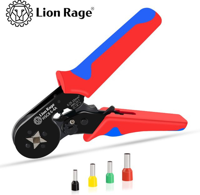 Lion Rage Crimpzange HSC8 6-4 für Aderendhülsen 0,25-10mm 23-7AWG - Bild 1