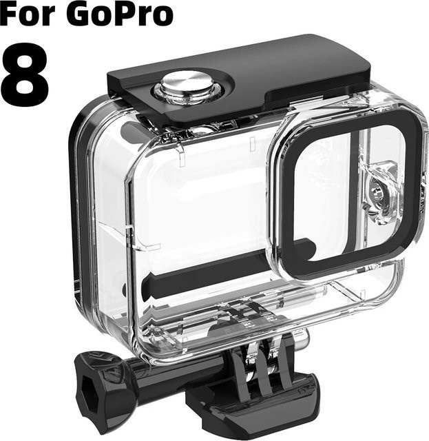 FitStill wasserdichtes Unterwasser-Tauchgehäuse für GoPro Hero 8, Schwarz - Bild 1