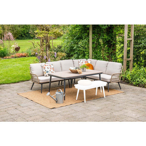 GARDEN IMPRESSIONS Loungeset Allasio, 6-teilig mit Auflagen, schwarz und grau - Bild 2