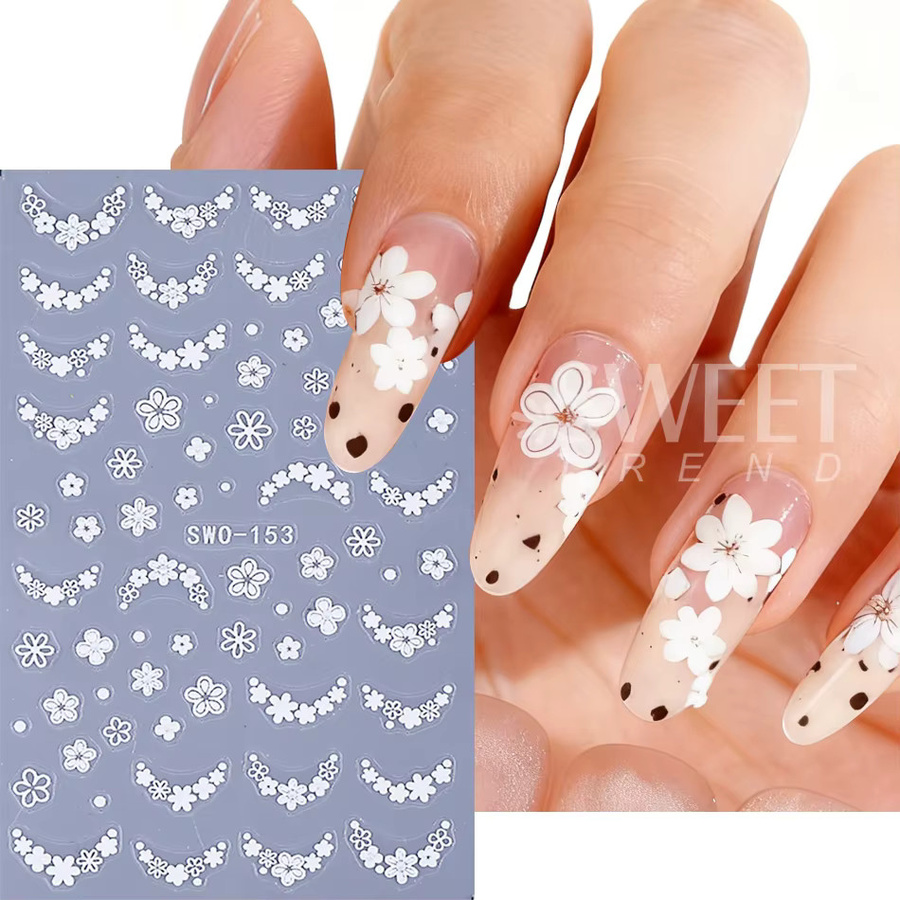 SWEET TREND Nagelaufkleber, weiß, glänzend, Unisex - Bild 2