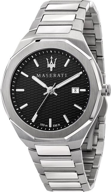 Maserati Armbanduhr Edelstahl, Quarz, Schwarz, Herren - Bild 1