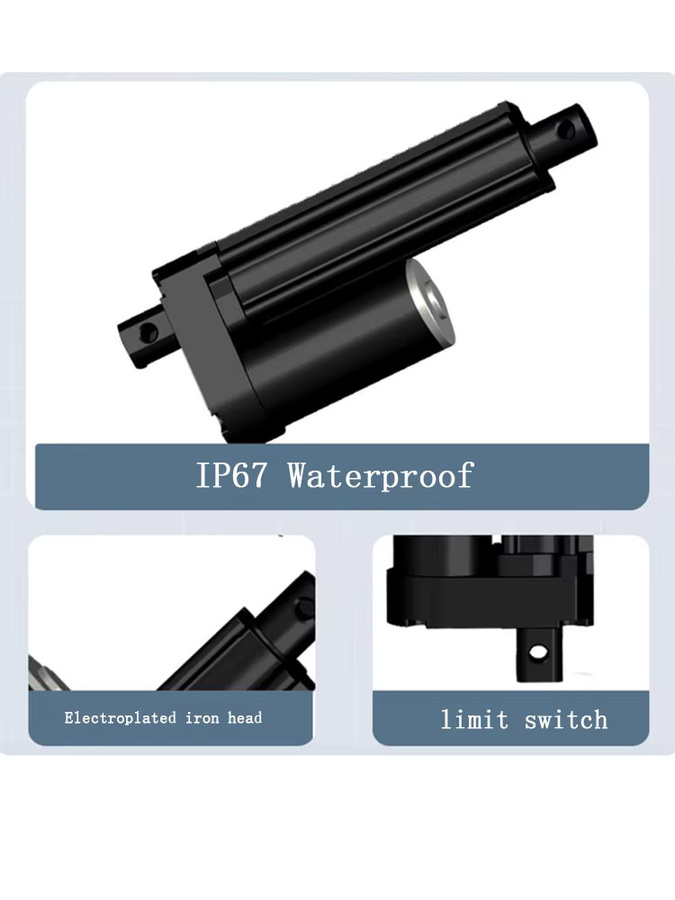 PFDE Industrieller Hochleistungs-Linearantrieb mit IP67 Wasserschutz, 3500N, integriertem Endschalter und Schubstange für elektrische Hebesysteme - Bild 4