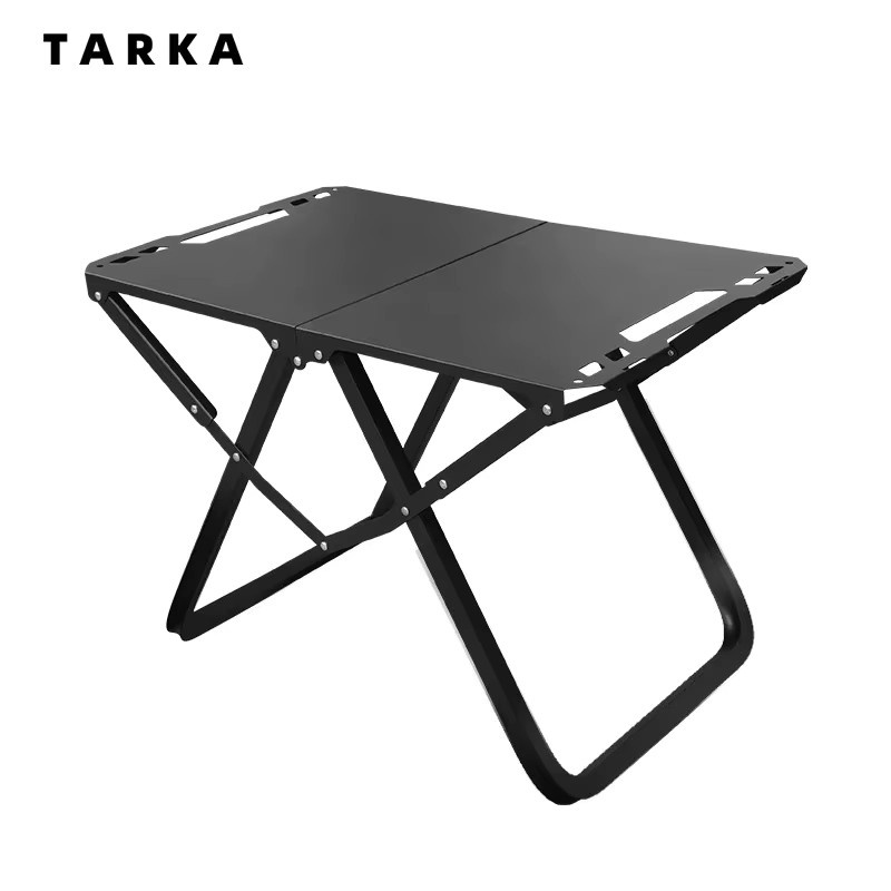 TARKA IGT Camping Taktischer Klapptisch aus Kohlenstoffstahl in Schwarz für Picknick und Autoreisen - Bild 2
