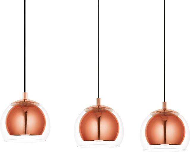 Eglo Pendelleuchte Rocamar in Kupfer mit transparentem Glas und E27 Fassung - Bild 1
