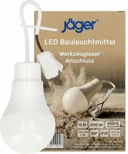 Jäger Direkt LED Bauleuchte 852.126 in Weiß - Bild 1