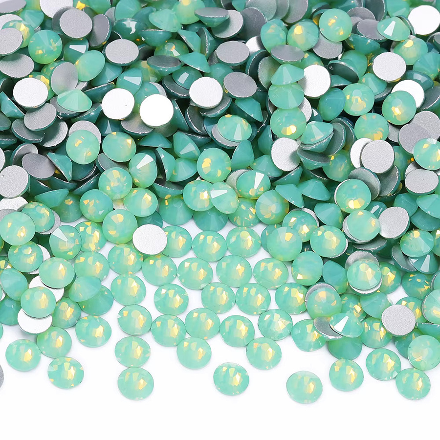 QIIY Glas Strass Steine Flatback Kristalle für Nail Art und Kleidung, SS6-SS30, Multicolour und Grün - Bild 3
