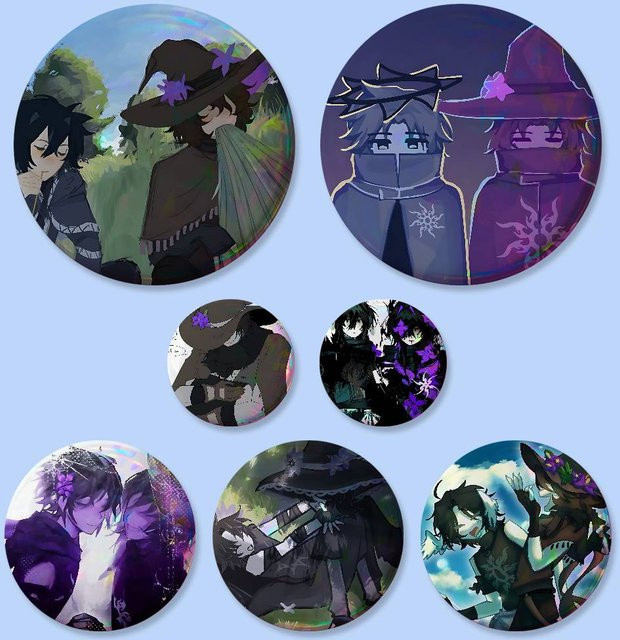 Brosche Anime Azure X Two Time, Unisex - Bild 1