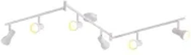NETTLIFE Deckenleuchte aus Metall in Weiß, moderne LED-Pendelleuchte mit verstellbarer Bar und GU10 Fassung - Bild 1