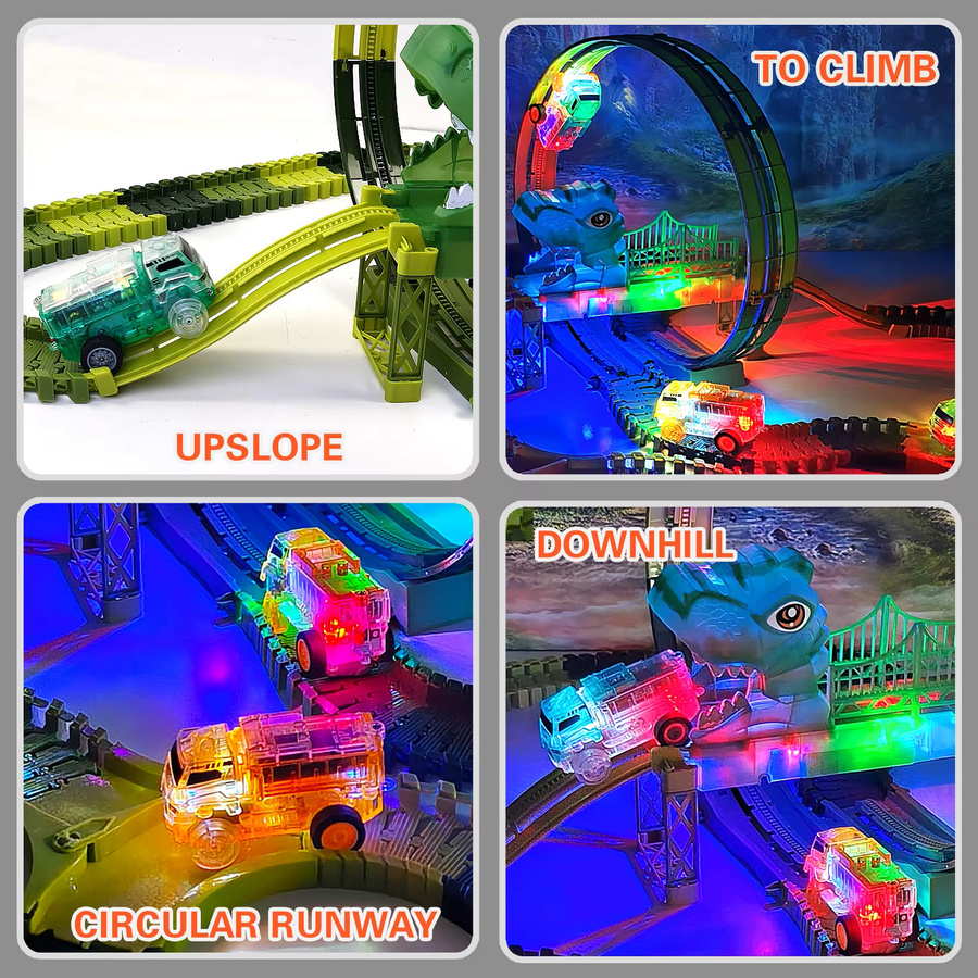 TONERJU Leuchtende LED-Blinkende Spielzeugautos Set, Fahrzeuge, Bunt / Mehrfarbig - Bild 4