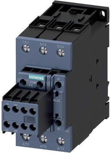 Siemens Leistungsschütz 3RT2036-1NB34 mit 3 Schließern, 690 V/AC, grau - Bild 1